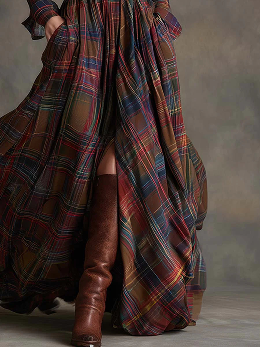 VESTIDO AURORA DE CUADROS