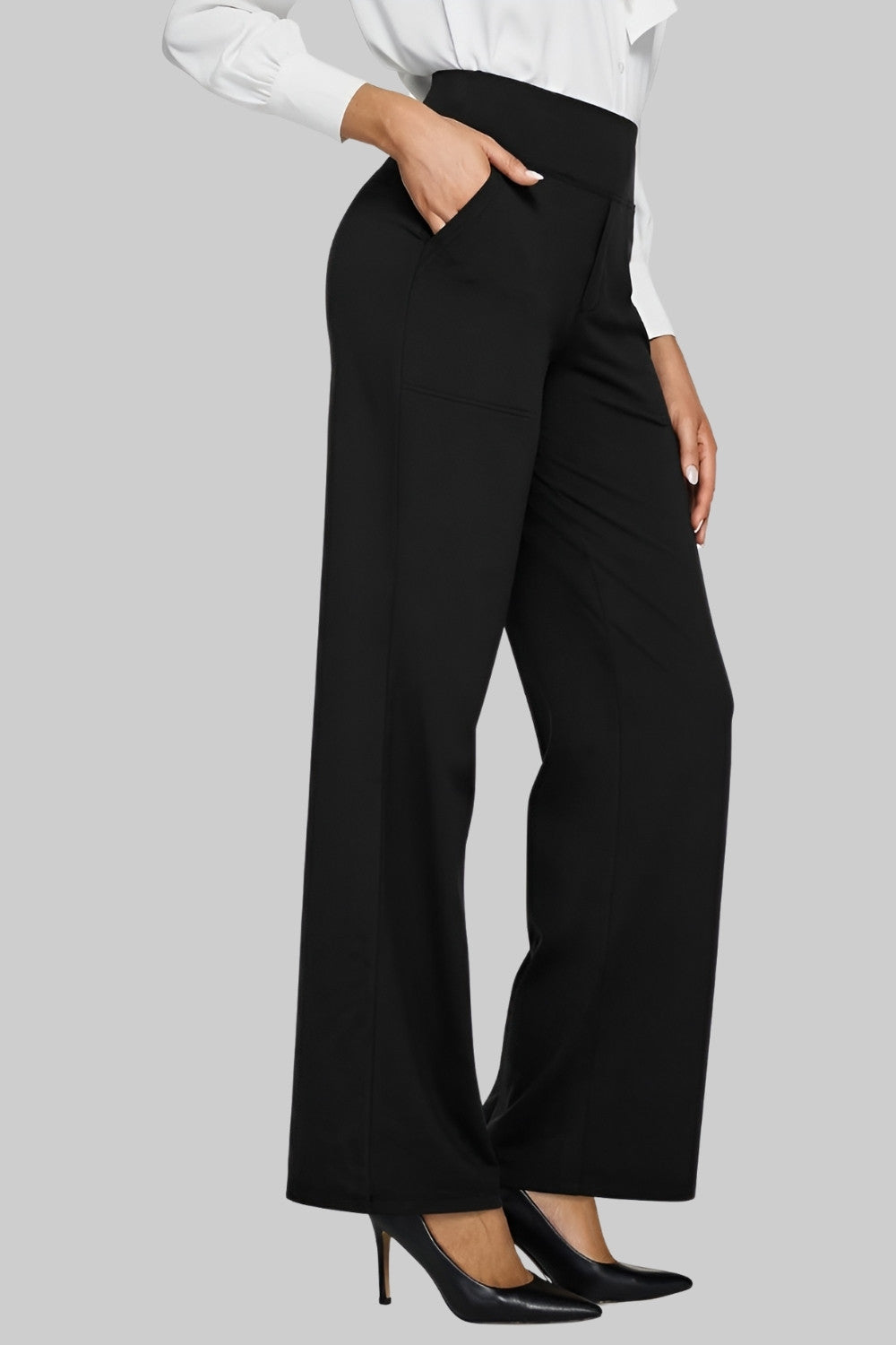 Pantalón de tiro alto con corte recto