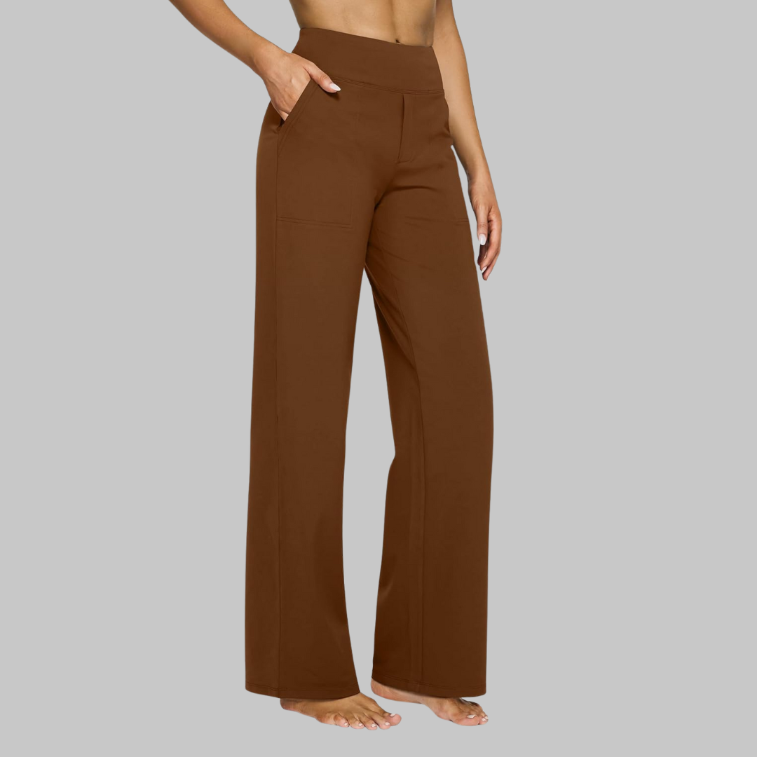 Pantalón de tiro alto con corte recto