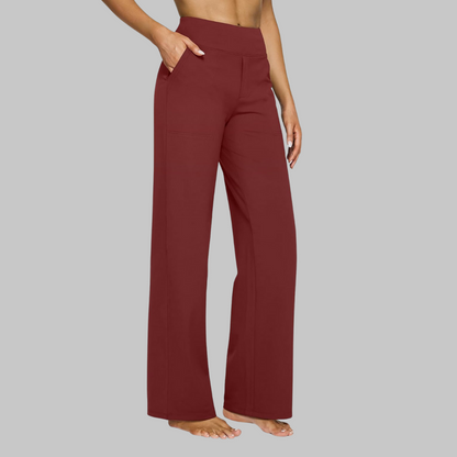 Pantalón de tiro alto con corte recto