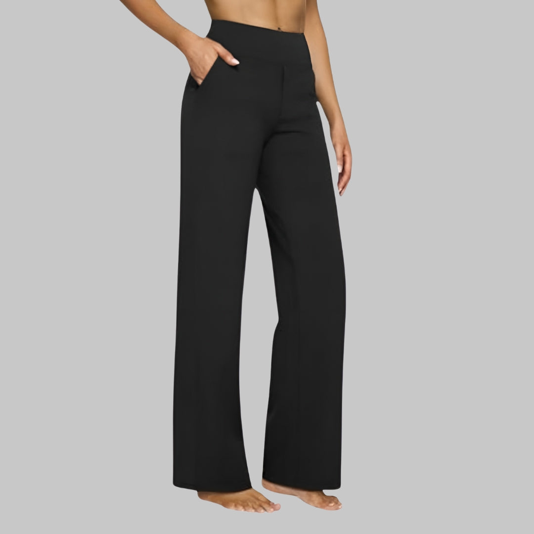 Pantalón de tiro alto con corte recto