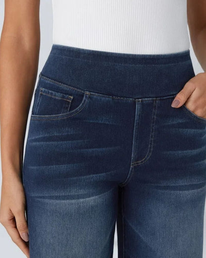 Jeans de tiro alto con pierna ancha
