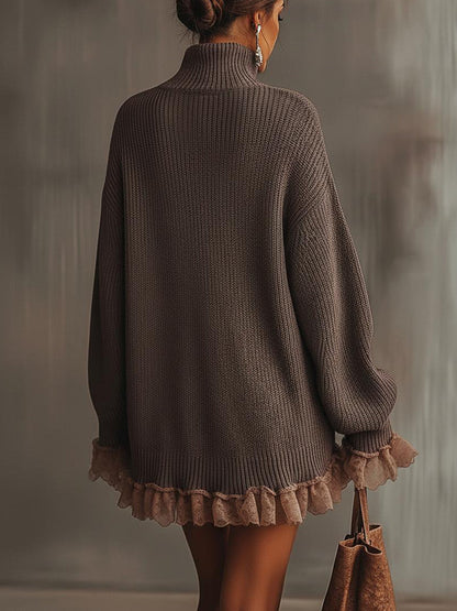 VESTIDO FRINGE TAUPE