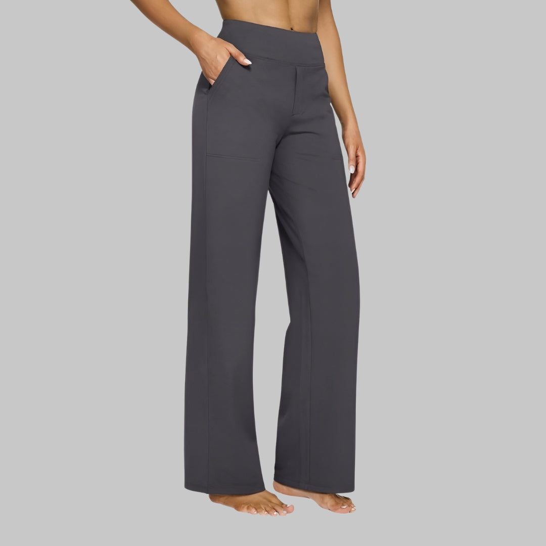 Pantalón de tiro alto con corte recto