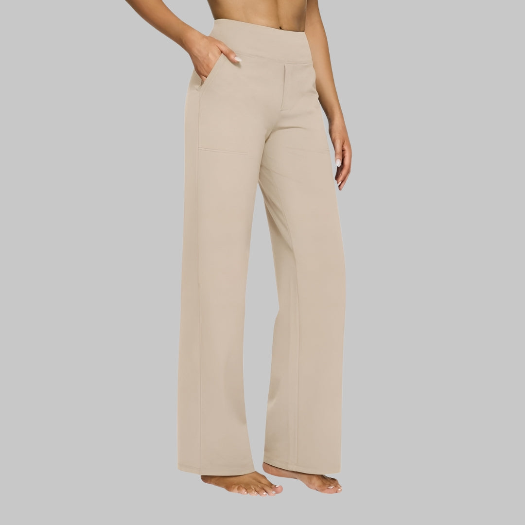 Pantalón de tiro alto con corte recto