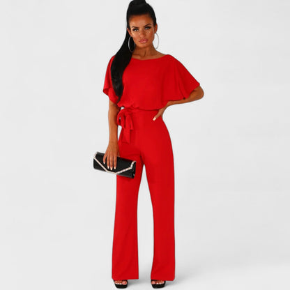 Mono elegante con pantalón amplio