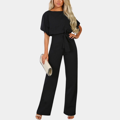 Mono elegante con pantalón amplio