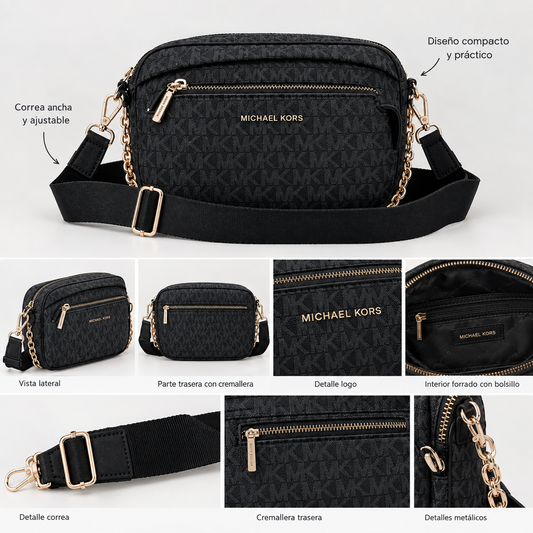 Bolso Bandolera y Riñonera 3 Compartimentos