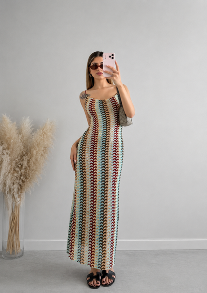 Vestido Crochet Zigzag