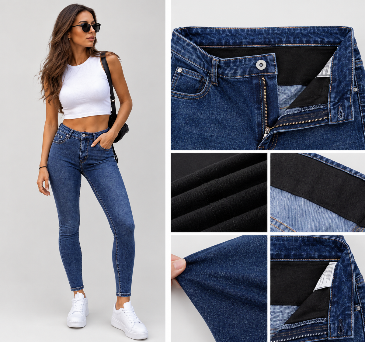 Vaquero Skinny Push-Up con Cintura Moldeadora