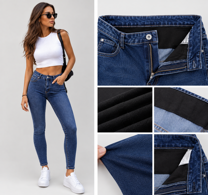 Vaquero Skinny Push-Up con Cintura Moldeadora