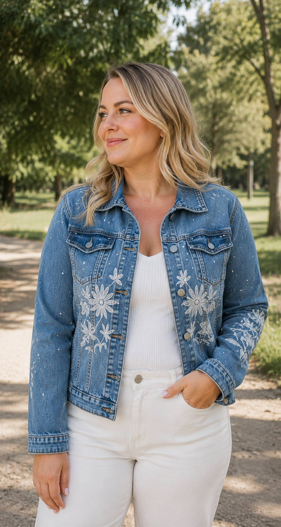 Chaqueta Denim Flor de Hilo