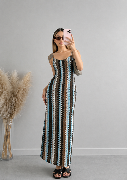 Vestido Crochet Zigzag