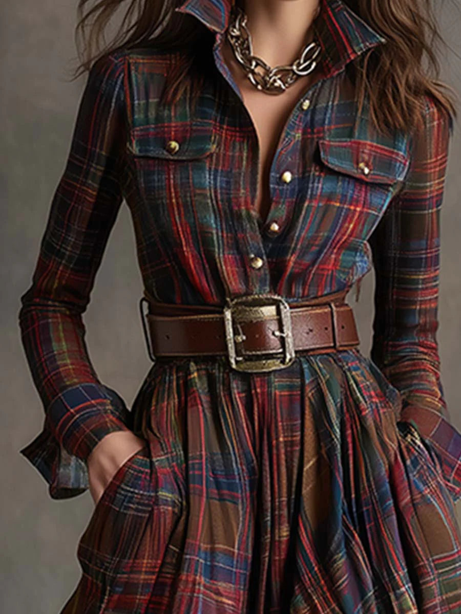 VESTIDO AURORA DE CUADROS