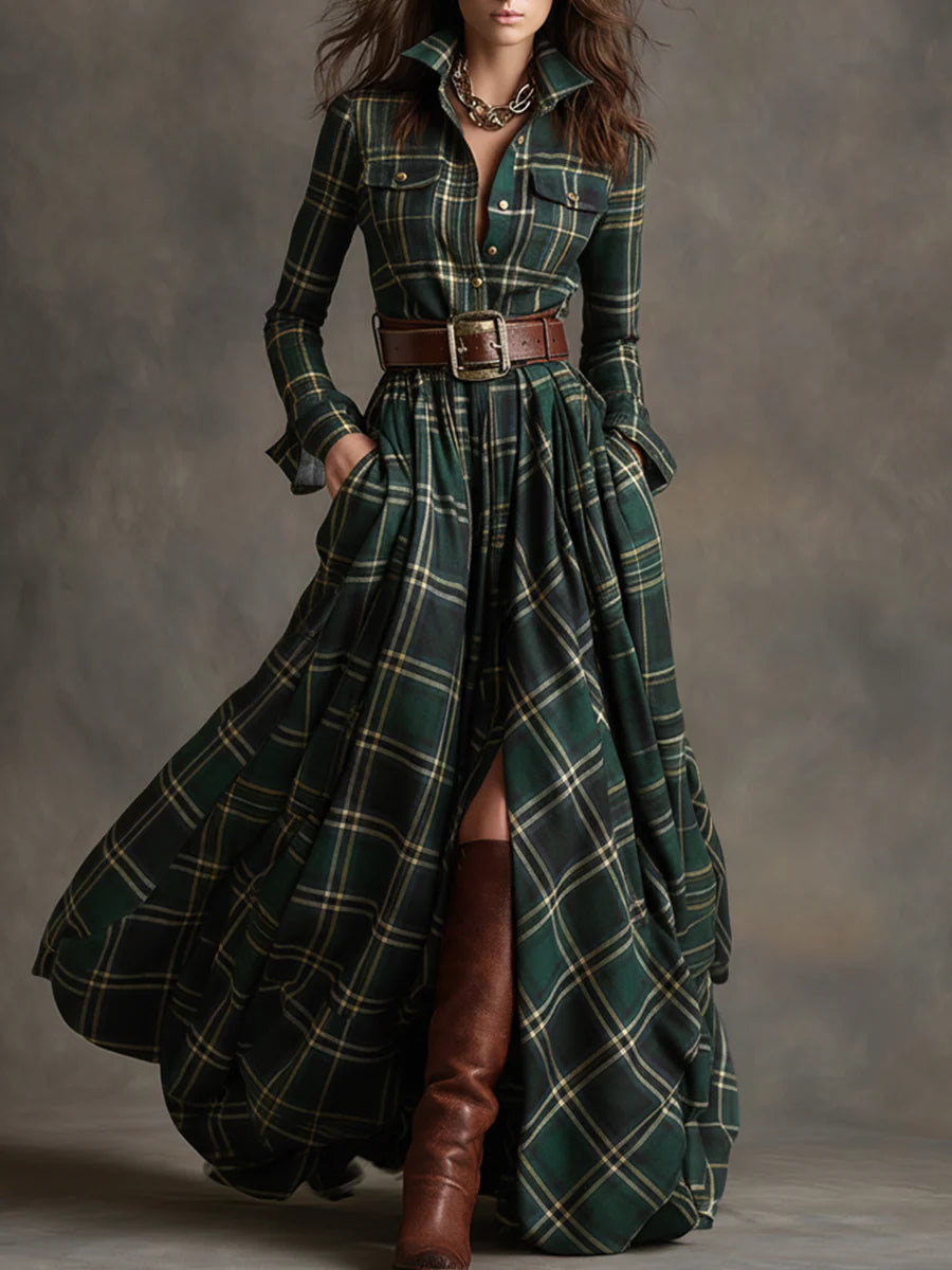 VESTIDO AURORA DE CUADROS