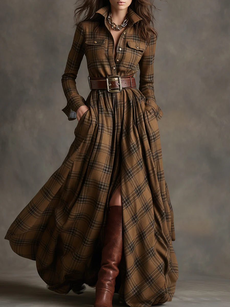 VESTIDO AURORA DE CUADROS