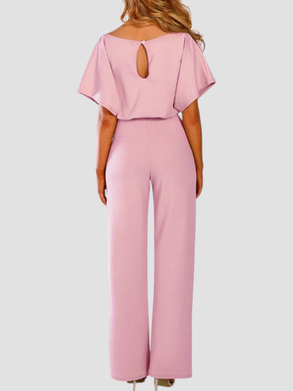Mono elegante con pantalón amplio