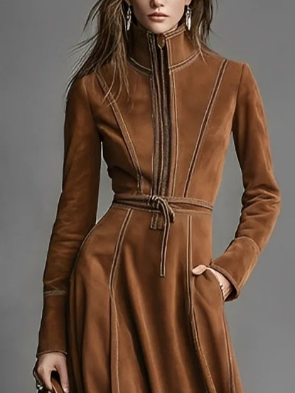 VESTIDO SAVANNAH COGNAC MIDI