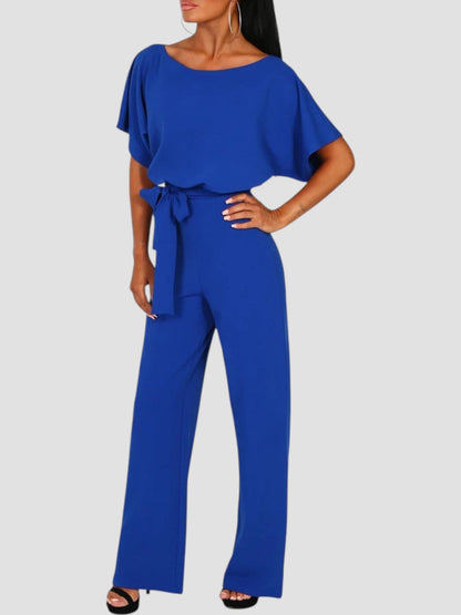 Mono elegante con pantalón amplio