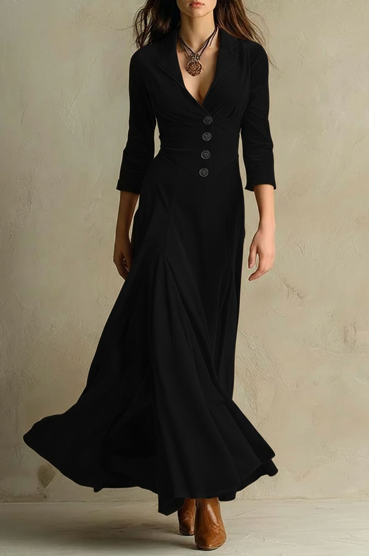 VESTIDO SOLÈNE VINTAGE MAXI