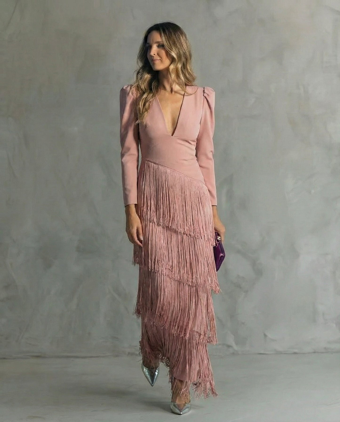 VESTIDO FLECOS ELEGANCIA