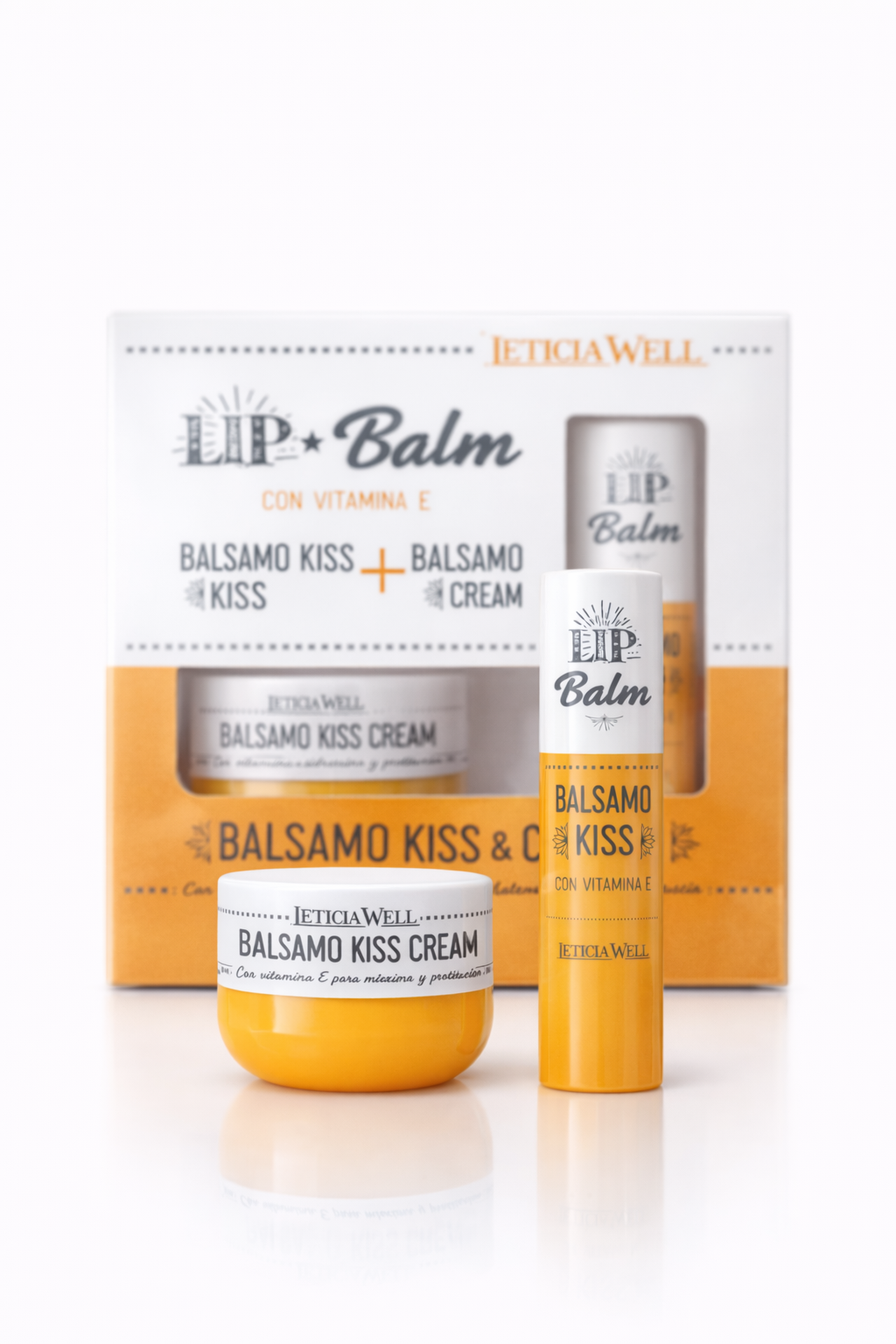 Conjunto BÁLSAMO KISS & CREAM – Leticia Well (con vitamina E)