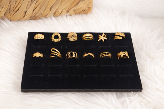 Anillos Dorados Ajustables -Pack&individual