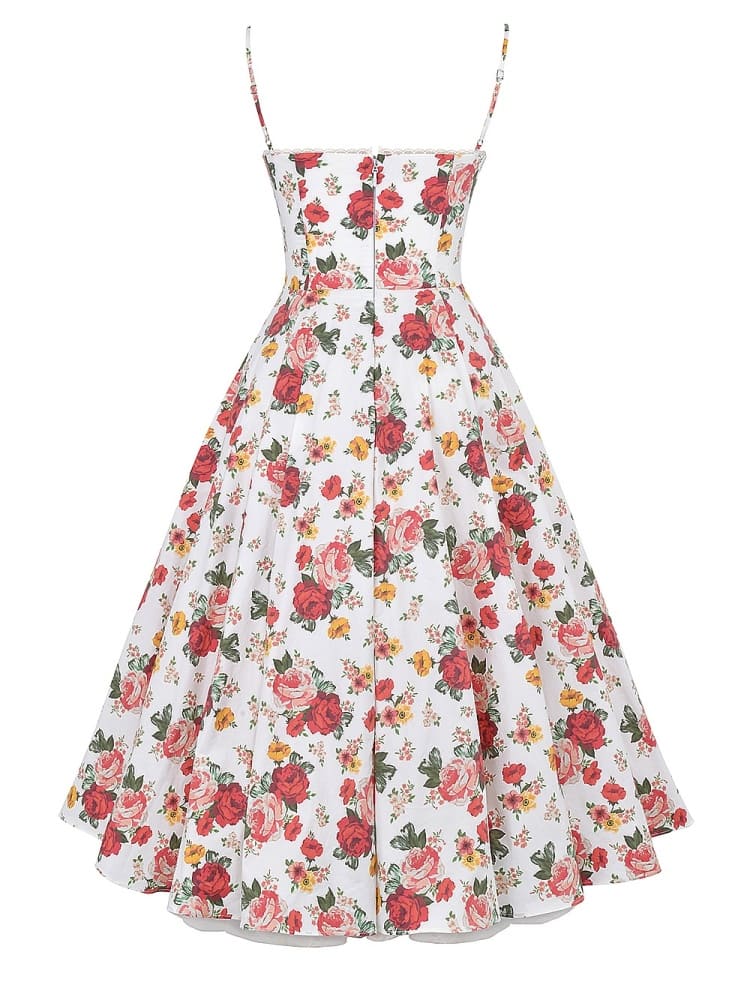 Arielle | Vestido midi sin tirantes con falda amplia