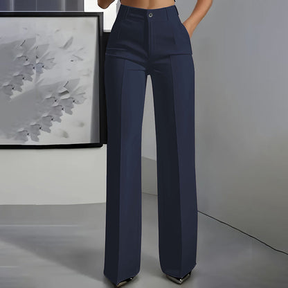 Pantalón de tiro alto con corte recto
