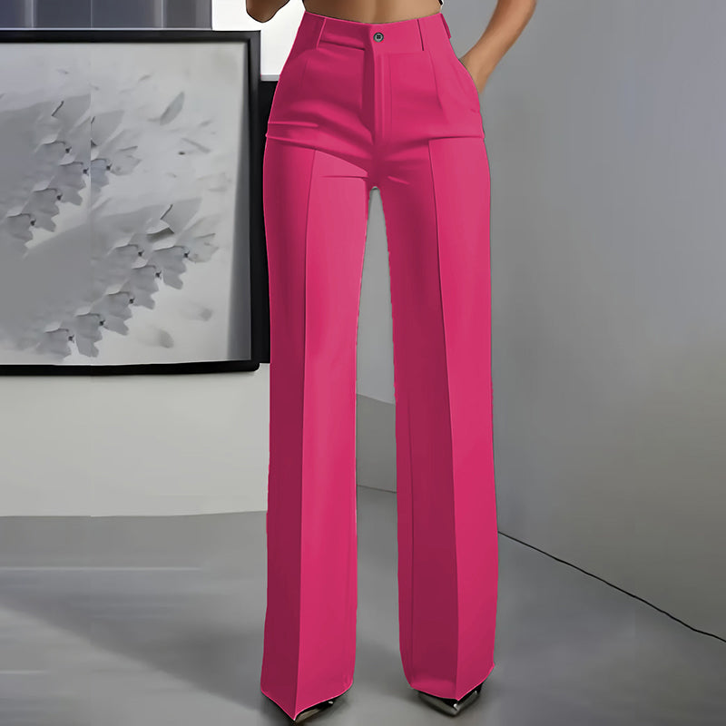 Pantalón de tiro alto con corte recto