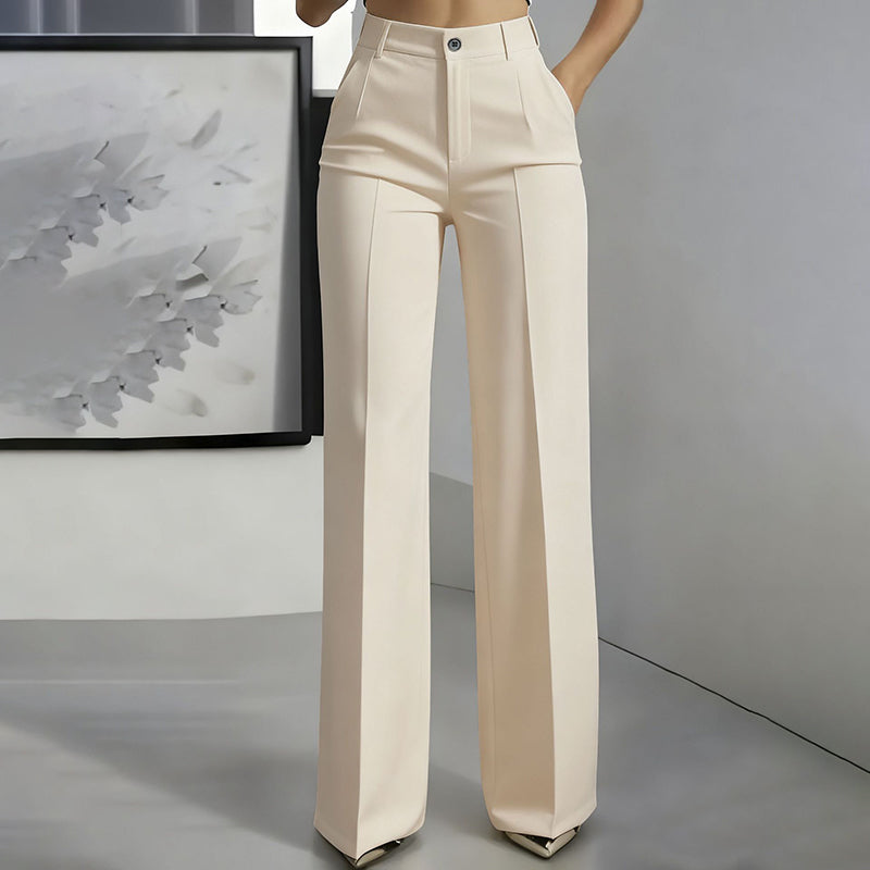 Pantalón de tiro alto con corte recto