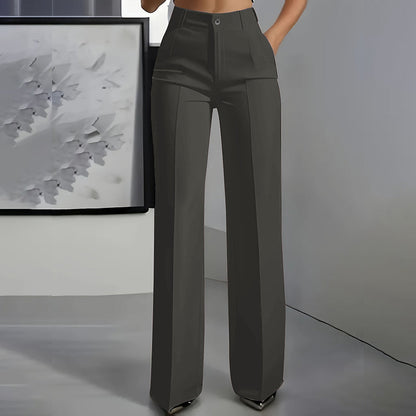 Pantalón de tiro alto con corte recto